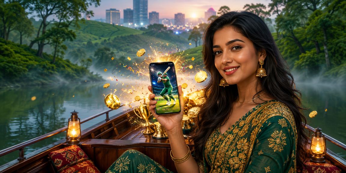 সিলেটের চা বাগানের পটভূমিতে একজন খেলোয়াড় reno8 - এ ক্রিকেট বেটিং উপভোগ করছেন